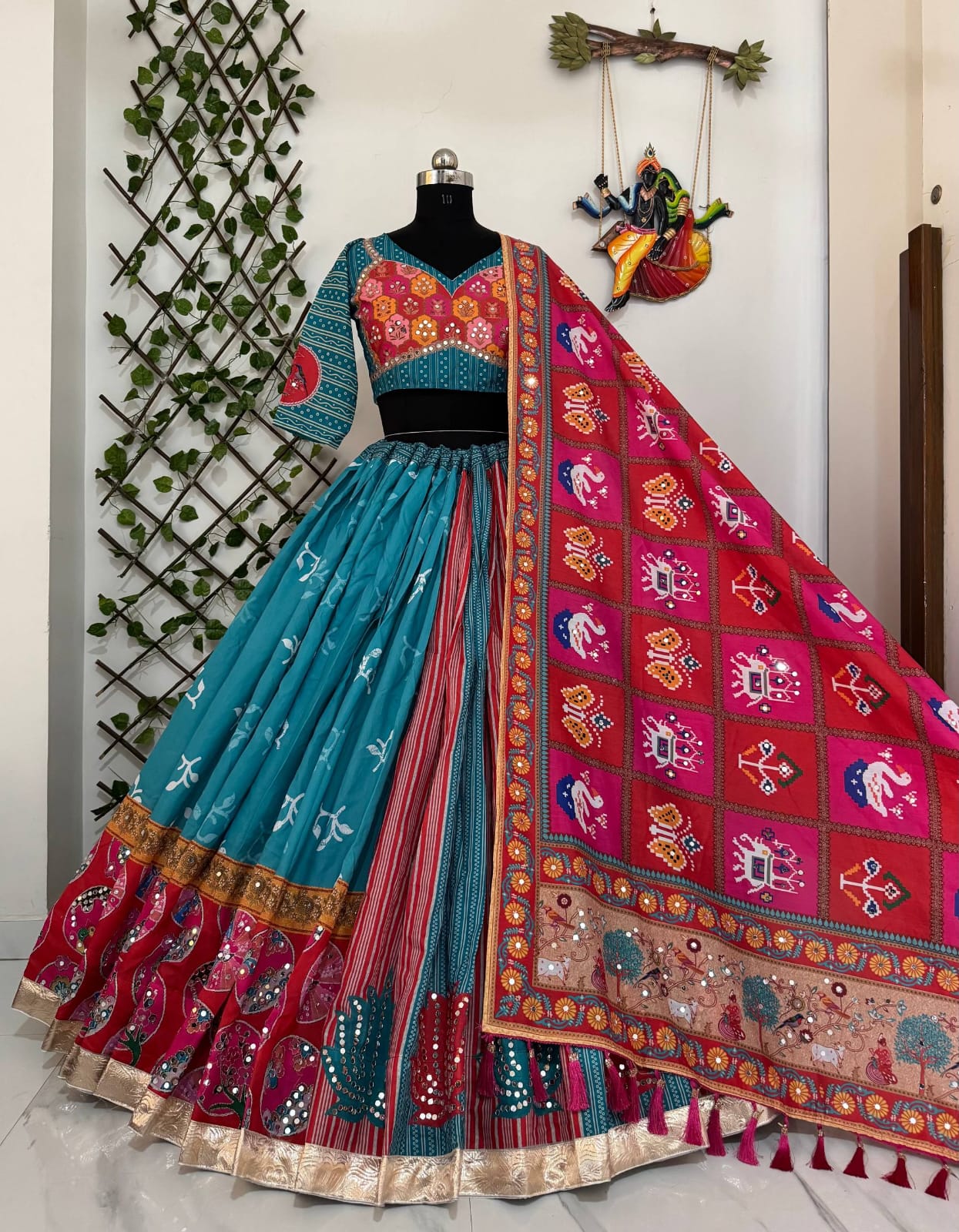 Heavy Muslin Cotton Lehenga Choli